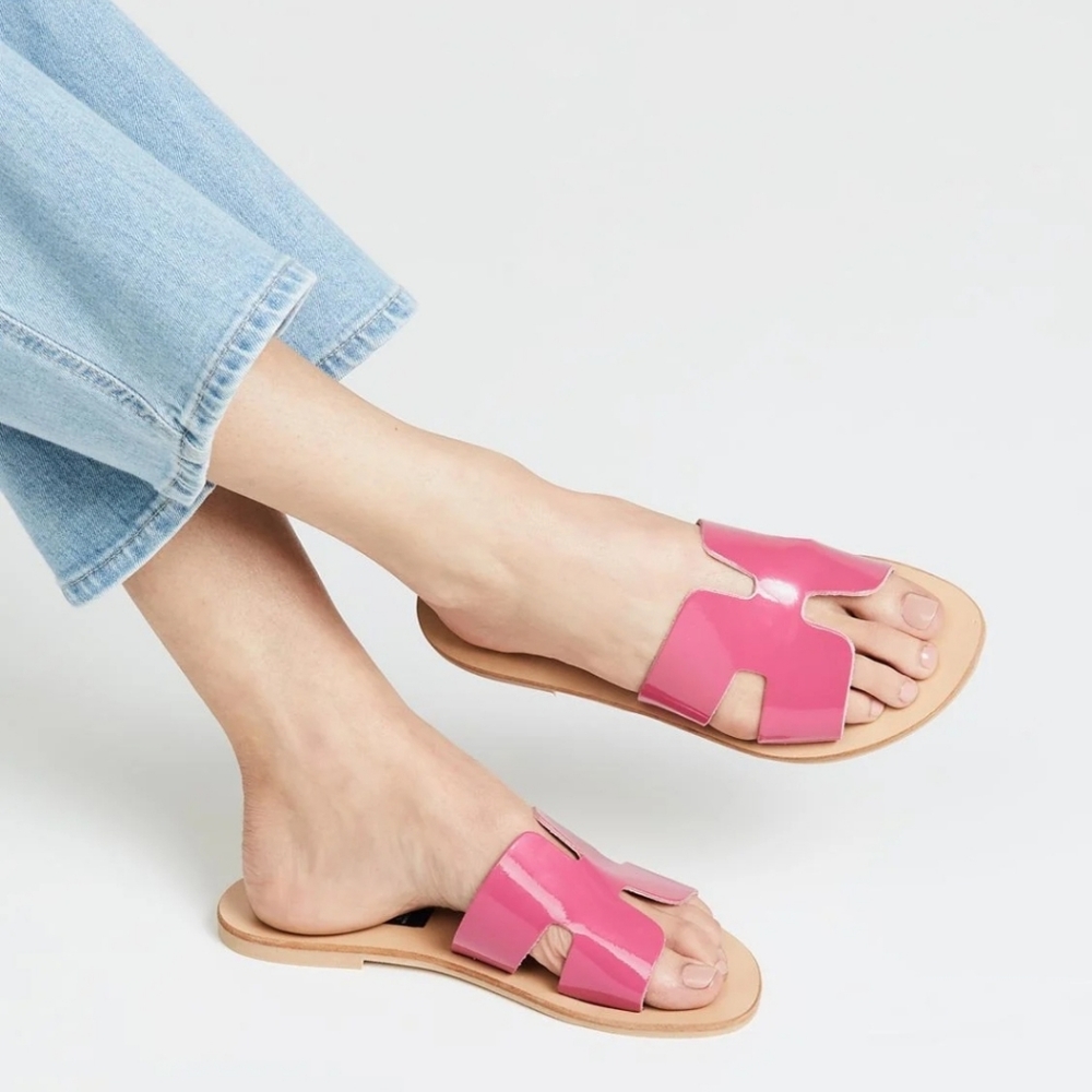 Neon Pink Greece Slides